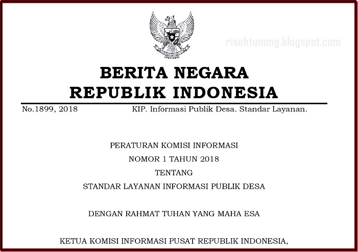 Peraturan Tentang Standar Layanan Informasi Publik Desa